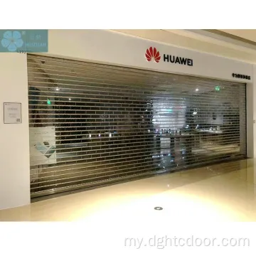 Transparen Polycarbonate စီးပွားဖြစ် roller shutter တံခါးကို